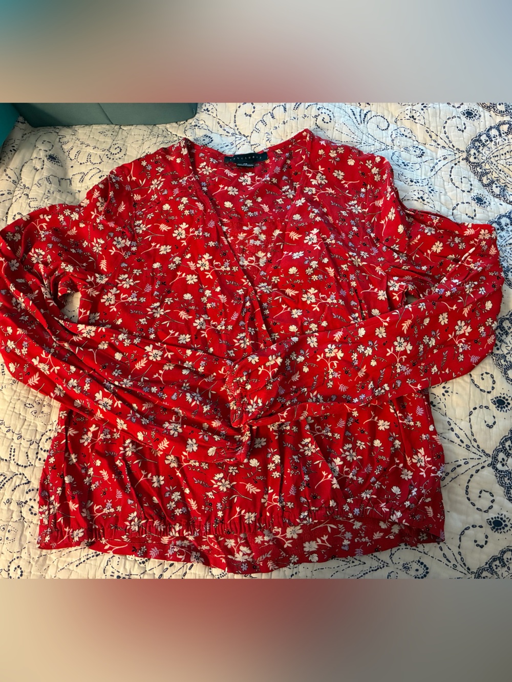 Sanctuary Red Floral Top - size XS